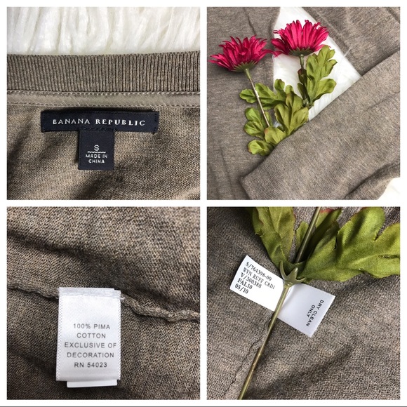 EUC Banana Republic Pima Cotton Ruffle Cardigan - Picture 8 of 8